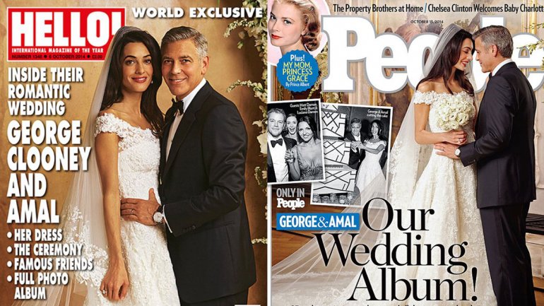 Publican fotos oficiales de la boda de Clooney y Amal