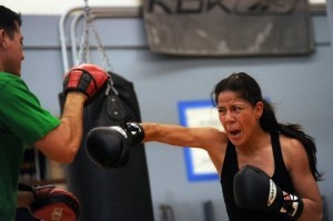 Sulem Urbina on the pads