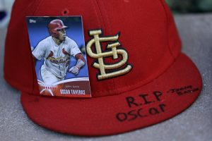 Oscar Taveras, de 22 años, era uno de los principales prospectos de las Grandes Ligas. Foto: AP 