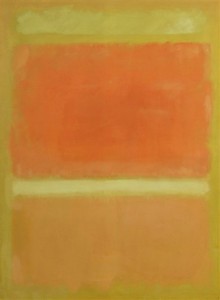 La pintura de Mark Rothko de 1955 "Sin título (naranja, amarillo, naranja claro)", del patrimonio de Rachel "Bunny" Mellon. Foto: AP