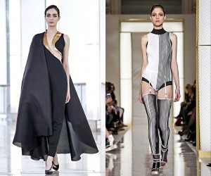 Cristina Piccone desfiló para Stephane Rolland y Lorena Okhuysen para La Perla.