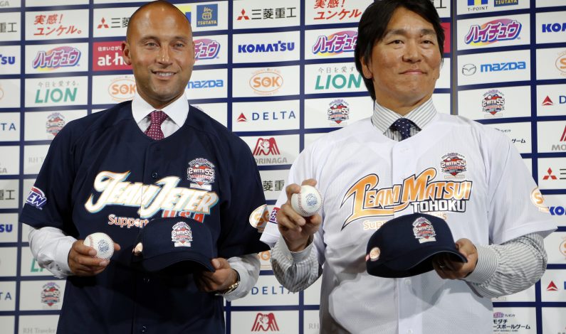 Jeter llega a Japón para partido benéfico