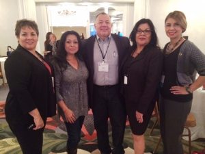 Group of AZ Latino School Board Members Pictured from left to right are Hon. Rosa Cantu, Cartwright School District; Hon. Lydia Hernandez, Cartwright School District; Hon. Jose Arenas, Pendergast Elementary School District; Hon. Francisca Montoya, Fowler Elementary School District; and Hon. Corina Madruga, Tolleson Union High School District.   