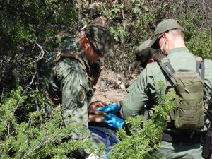 Además de las altas temperaturas los inmigrantes se enfrentan a los animales salvajes y a las bandas de contrabandistas y traficantes de personas. Foto: Sam Murillo