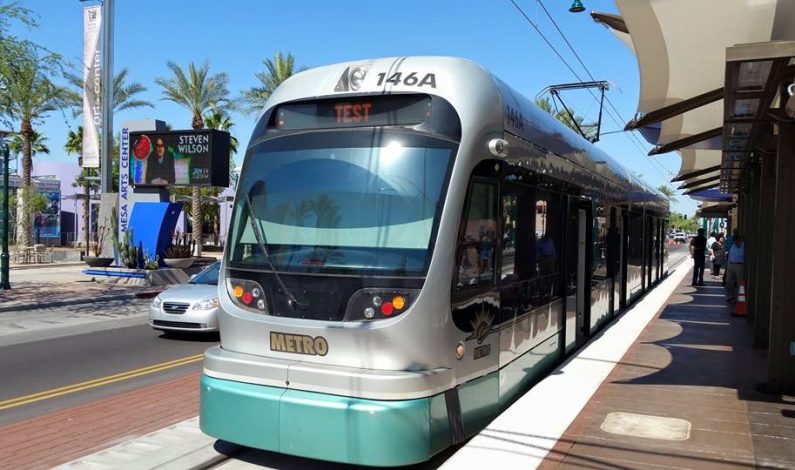 Prueban el tren ligero en Mesa