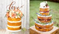 De moda los “naked wedding cakes”