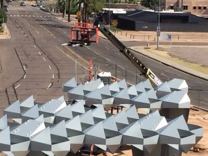 Las estructuras de acero fueron fabricadas en Phoenix por Magnum Companies. Foto: Tomada de Facebook de la Ciudad de Phoenix