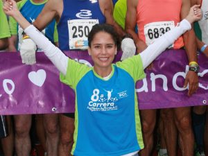 Ana Claudia Talancón acaba de encabezar la carrera de su fundación de lucha contra el cáncer. Foto: Mixed Voces