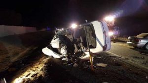 Cuatro personas murieron en el lugar del accidente y uno más falleció poco después de ser trasladado a un hospital. Foto: Oficina del sheriff del Condado Maricopa