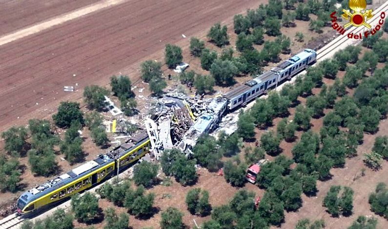 Aumenta a 20 cifra de muertos por trenazo en Italia